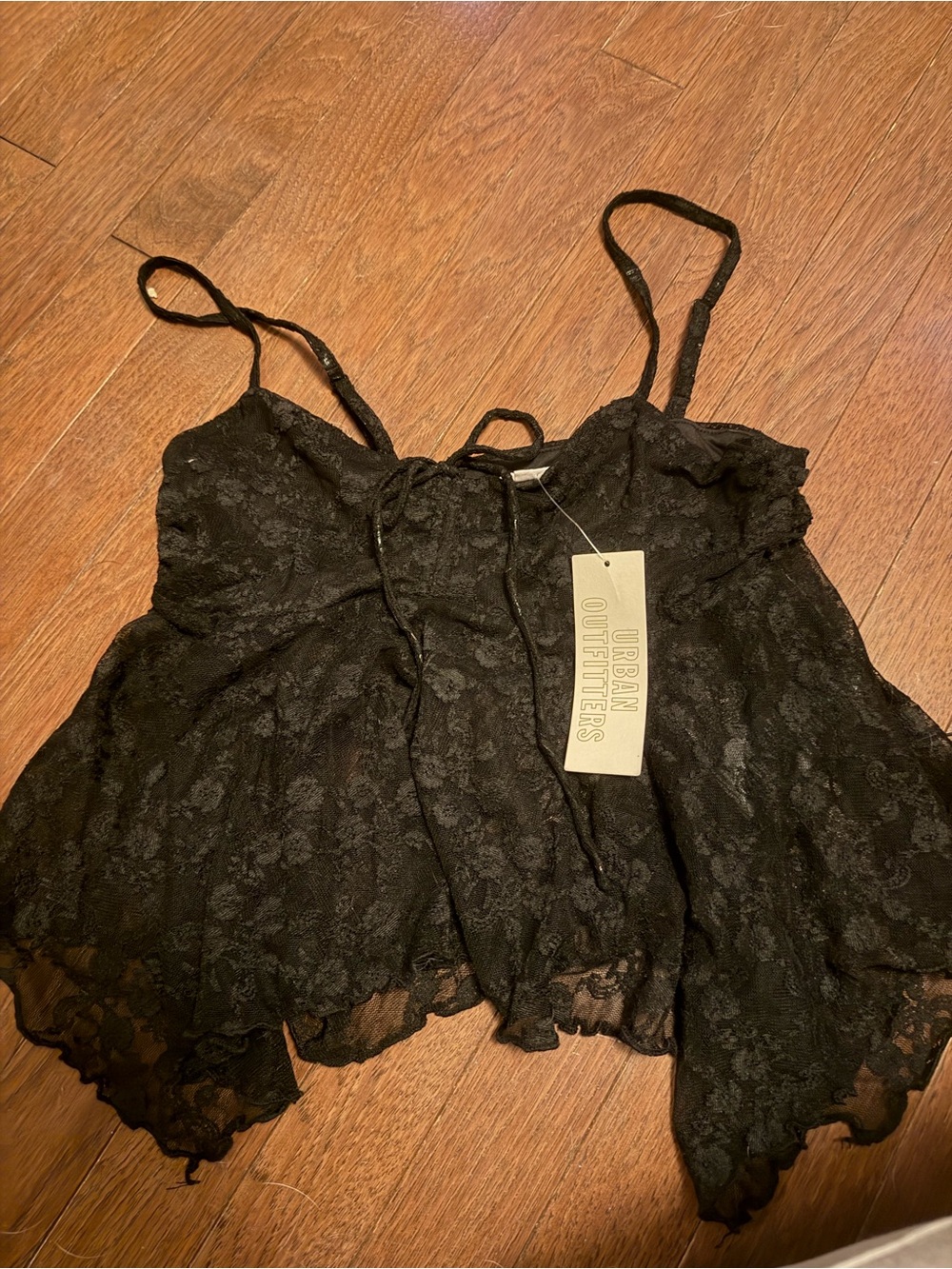 Urban Outfitters Black Lace Babydoll Camisole